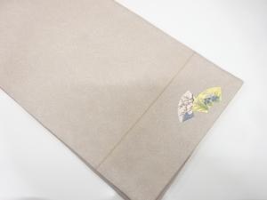 アンティーク　地紙に花鳥模様織り出し袋帯（材料）